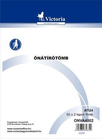 Önátírótömb, A4, 50x2 lap, VICTORIA