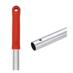   Felmosónyél alumínium csiszolt 130 cm pattintós_A130R piros véggel