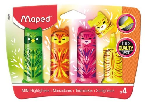 Szövegkiemelő , 1-5 mm, MAPED "Fluo Peps Mini Cute", vegyes színek  (darabos ár)
