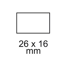 Árazószalag, 26x16 mm, fehér  (darabos ár)