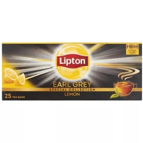 Fekete tea LIPTON Earl Grey Lemon 25 filter/doboz