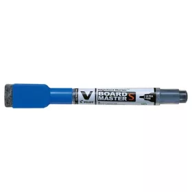   Táblamarker, törlőkupakkal, 0,8 mm, UF, kúpos, PILOT "V-Board Master S", kék