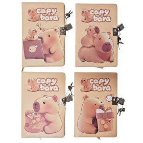 Kapibara napló kulccsal, A/5, többféle változat (031)