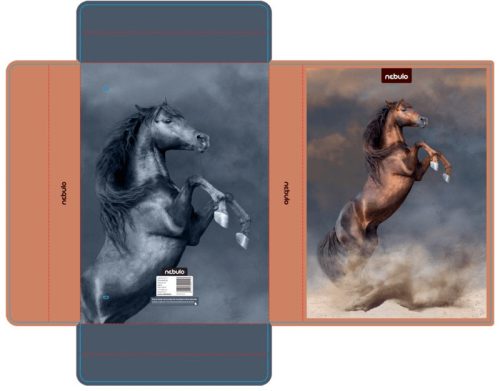 Lovas füzetbox A/4, hullámkarton, gazdaságos kivitel, Nebulo