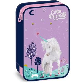   Unikornis tolltartó, belső emeletes, üres, Cute Animals, Unicorn