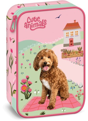 Doggie, kutyás tolltartó, belső emeletes, üres, Cute Animals