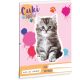 Cuki állatok tűzött füzet A/5, 32 lap vonalas 2.osztály (16-32), perzsa cica (macska), 2025
