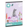 Cuki állatok tűzött füzet A/5, 32 lap kockás, kitten, cicás