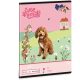 Doggie, kutyás tűzött füzet A/5, 32 lap kockás, Cute Animals