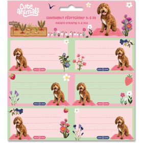 Doggie, kutyás füzetcímke 18 db, Cute Animals