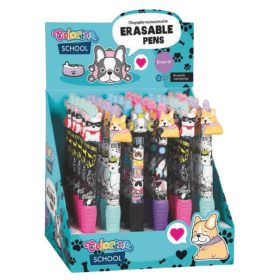   Radírozható golyóstoll, nyomógombos, Dog Clothes, kutyás, Colorino School
