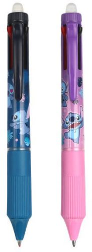 Radírozható golyóstoll, 4 színű, CoolPack, Stitch, kék vagy rózsaszín