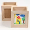 Fa ceruzatartó, képkeretes, dekorálható, 10x10x10 cm