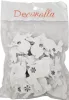 Fa nyuszi formák virágmintával, fehér, 3,5-5 cm-es, 30 db/csomag
