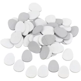 Fa tojásformák szürke-fehér, 3cm-es, 60 db/csomag