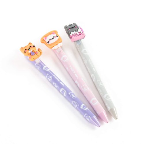 Radírozható golyóstoll, állatos, cicás, Kidea, többféle