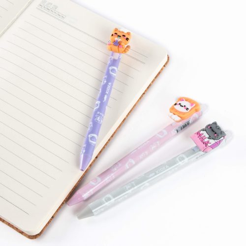 Radírozható golyóstoll, állatos, cicás, Kidea, többféle