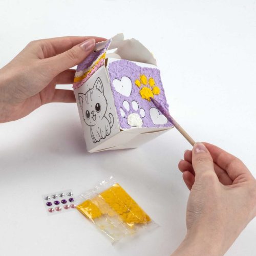 Dekorálható ajándékdoboz, cicás, Kidea