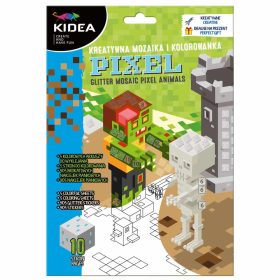   Kreatív képkészítő mozaik és színezhető lapokkal, habmatricákkal, Minecraft Pixel, Kidea