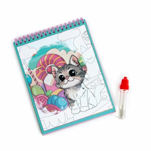 Festés vízzel, cicák, Kidea mágikus színező, Kidea