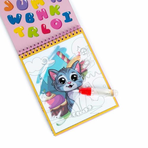 Festés vízzel, cicák, Kidea mágikus színező, Kidea