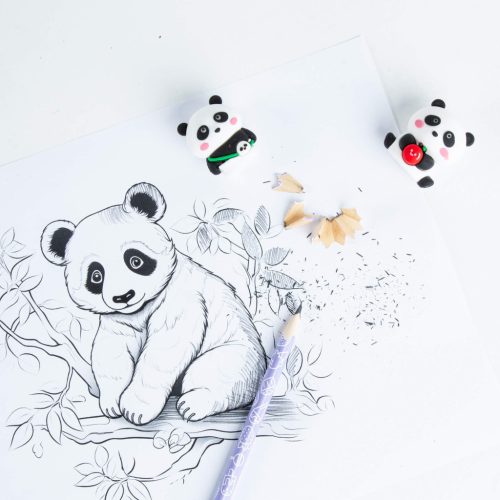 Pandás radír és hegyező, Kidea