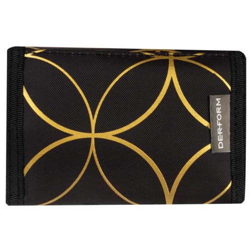 Lányos pénztárca, 12x8cm, DF39, fekete-arany