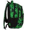 Minecraft mintás hátizsák, 3 rekeszes, 39x27x20cm, BackUp, 2025, P64, zöld-fekete