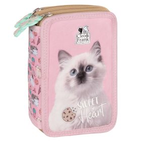   Cleo and Frank tolltartó, 3 emeletes, töltött, CF45, cicás, fehér cica