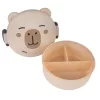 Kapibara uzsonnás doboz, rekeszes, kerek, 0,95l