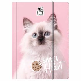 Cleo and Frank gumis mappa A/4, CF45, cicás, fehér cica