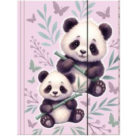 Pandás gumis mappa A/4, PA11, két panda