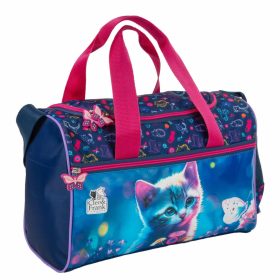 Cleo and Frank sporttáska, 35x21x15cm, CF43, cicás, kék