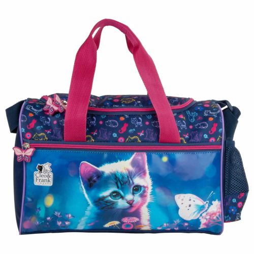 Cleo and Frank sporttáska, 35x21x15cm, CF43, cicás, kék