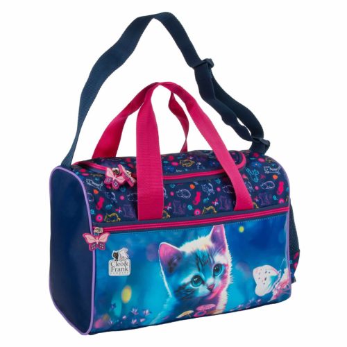 Cleo and Frank sporttáska, 35x21x15cm, CF43, cicás, kék