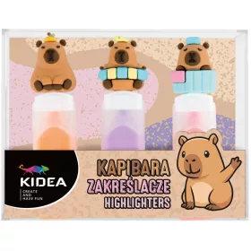   Kapibara szövegkiemelő, 3 színnel (narancs, lila, rózsaszín), Kidea