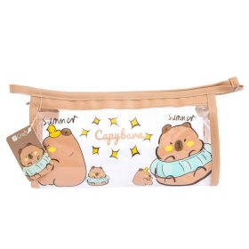 Kapibara tolltartó, beledobálós, átlátszó, 21x10x7cm