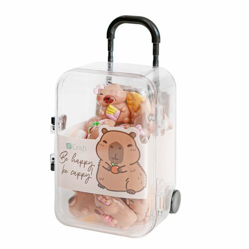 Kapibara 3D charm szett akasztóval, kb. 20 db/szett