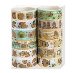 Kapibara washi-tape készlet, 12 db/szett, 15mm x 2m