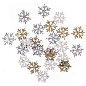 Fa formák, hópehely, csillogó, 1,6cm, 24 db-os