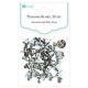 Harangok, csengők, fűzhető, 30 db/csomag, 6-10mm-es, ezüst színű