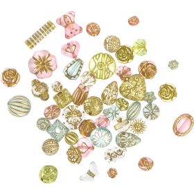 Akril gyöngyök, 40g, kb. 60 db/csomag, Vintage Jewels