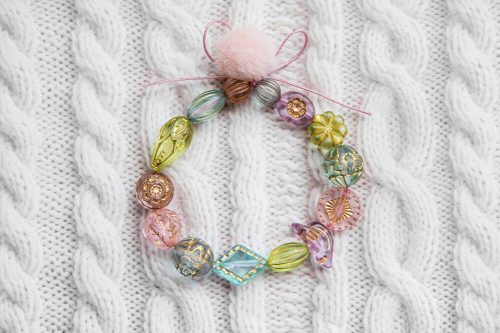 Akril gyöngyök, 40g, kb. 60 db/csomag, Vintage Jewels