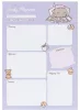 Pusheen cicás jegyzettömb, tervező tömb (teendők, bevásárló lista), A/5, Moments, lila