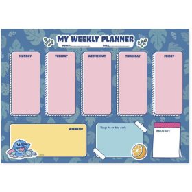 Stitch jegyzettömb, heti tervező tömb, A/4