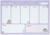 Pusheen cicás jegyzettömb, heti tervező tömb, A/4, Moments, lila