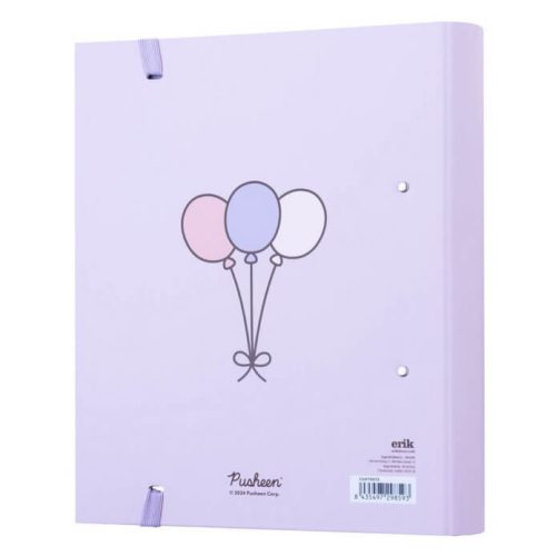 Pusheen cicás gyűrűskönyv A/4, 2 gyűrűs, Moments, lila