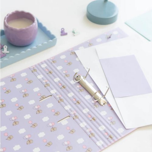 Pusheen cicás gyűrűskönyv A/4, 2 gyűrűs, Moments, lila