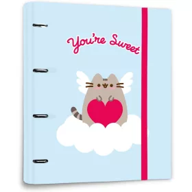  Pusheen cicás gyűrűskönyv A/4, 4 gyűrűs, Purrfect Love Collection