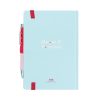 Pusheen cicás napló gumis pánttal, A/5, 96 lapos, világító tollal, Love notes